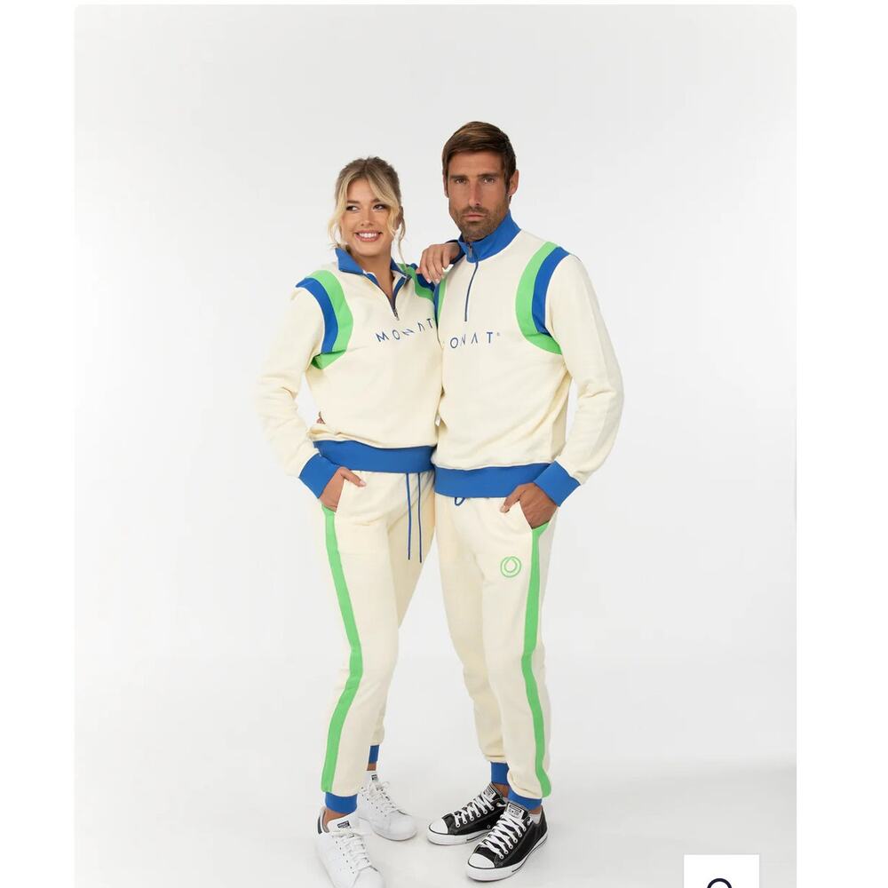 MONAT Retro Unisex Tracksuit XL Unisex
Pale Yellow Royal Blue and Neon Green